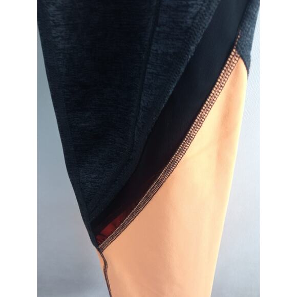 Xersion 7/8 Ankle Leggings, Women's Size Medium High Rise Burgundy/Orange - Picture 4 of 7